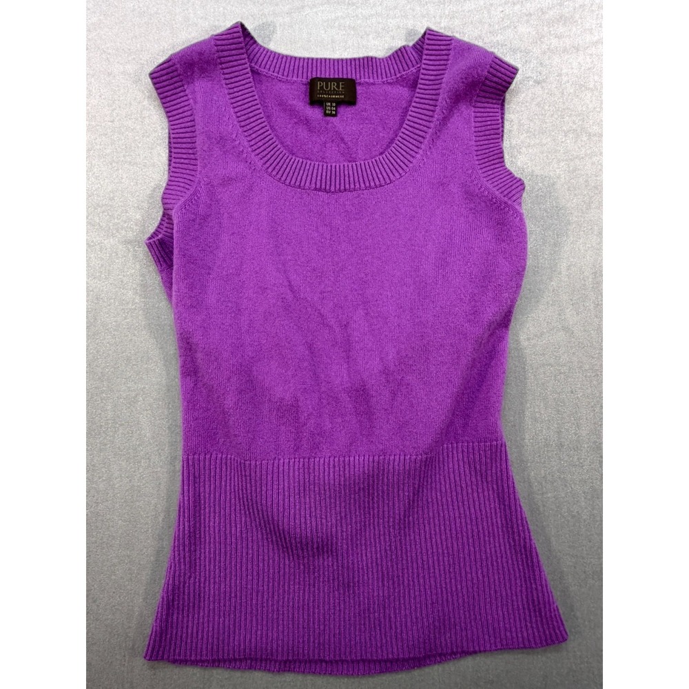 Pure‎ Collection 100% Cashmere Sleeveless Pullover Purple Size 4